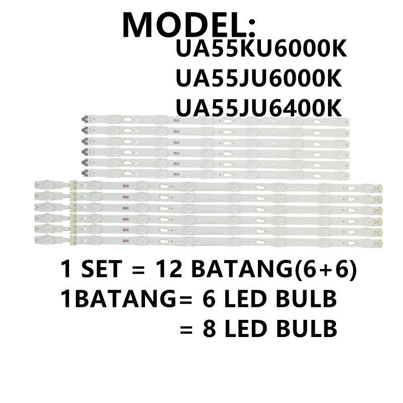 ใหม่ ไฟแบ็คไลท์ทีวี LED UA55KU6000K UA55JU6000K UA55JU6400K SAMSUNG 55 นิ้ว UA55KU6000 UA55JU6000 UA