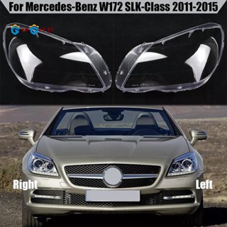 ฝาครอบไฟหน้า แบบใส แบบเปลี่ยน สําหรับ Mercedes-Benz W172 SLK-Class 2011-2015