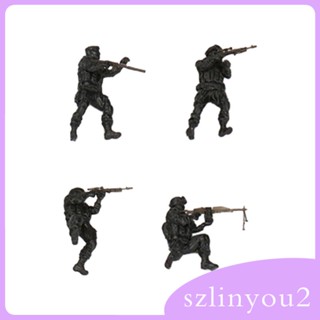 [szlinyou2] โมเดลฟิกเกอร์ 1/72 สําหรับตกแต่งโต๊ะทราย 4 ชิ้น