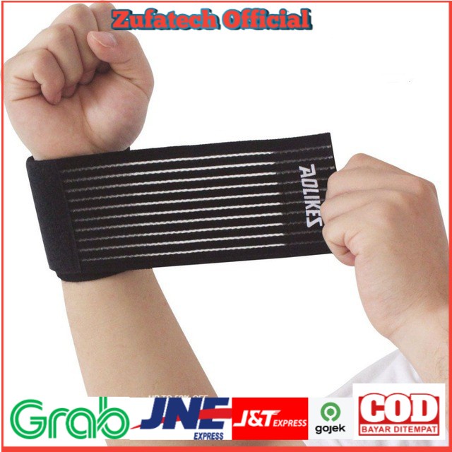 AOLIKES Wrist Support Fitness Sports Wrist Protector - 1526 - สีดํา - D2SE02BK