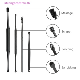 Strongaroetrtu ช้อนทําความสะอาดหู แบบสองหัว 7 ชิ้น ต่อชุด