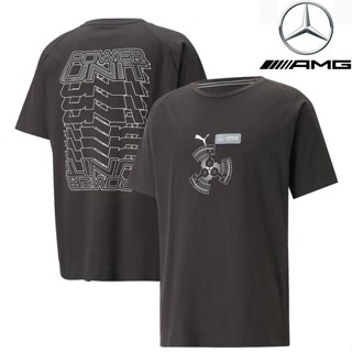 เสื้อกีฬาแขนสั้น ลายทีมแข่งขัน F1 Mercedes AMG Petronas F1 เหมาะกับฤดูร้อน สําหรับผู้ชาย และผู้หญิง 2023