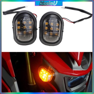 Kiss ไฟเลี้ยว LED 12V กันน้ํา สีเหลืองอําพัน สําหรับรถจักรยานยนต์