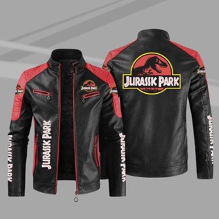 Jurassic Park LOGO Jacket Windbreaker Film Custom Leather Long-sleeved Thin Rainproof Jacket