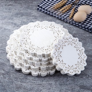 [ADS]❃100 ชิ้น กระดาษกลม ลูกไม้ Doilies เค้ก แผ่นรองจาน ปาร์ตี้ งานแต่งงาน ตกแต่งเบเกอรี่