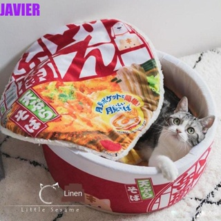 Javier บ้านแมว กึ่งปิด สี่ฤดูกาล ก๋วยเตี๋ยวก๋วยเตี๋ยวกึ่งสําเร็จรูป เบาะนุ่ม อบอุ่น รัง