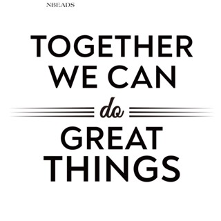 สติกเกอร์ไวนิล ลายตัวอักษร We Can Do Great Things Together ขนาด 52x39 ซม. สีดํา สําหรับติดตกแต่งผนังห้องนอน ห้องนั่งเล่น 1 ชุด 3 ชิ้น