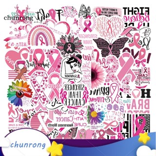 Chunrong สติกเกอร์ริบบิ้น ลายมะเร็งเต้านม สีชมพู สําหรับตกแต่งกล่องจดหมาย