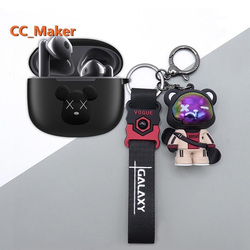 For EDIFIER W220T Case Cartoon Bear Keychain Pendant EDIFIER W220T Silicone Soft Case Cute Creative 