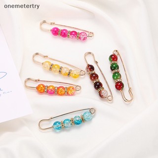 Onem ใหม่ เข็มกลัด ประดับลูกปัด พลอยเทียม สีแคนดี้ เครื่องประดับแฟชั่น สําหรับผู้หญิง DIY