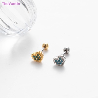 Thevantin ต่างหูสตั๊ด สเตนเลส แบบบาง สีฟ้า แฟชั่นสําหรับผู้หญิง 2023 1 ชิ้น