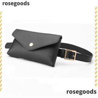 Rosegoods1 กระเป๋าคาดเอว หนัง Pu ขนาดเล็ก จุของได้เยอะ ใส่โทรศัพท์มือถือได้ แฟชั่นสําหรับผู้หญิง