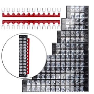 ใหม่ บล็อกสกรูเชื่อมต่อสายไฟ 25A 600V แถวคู่ 3 4 5 6 8 10 12 ตําแหน่ง 1 ชิ้น