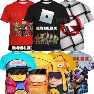 เสื้อยืดแขนสั้น พิมพ์ลายการ์ตูนอนิเมะ Roblox สุดเท่ เหมาะกับงานปาร์ตี้วันเกิด สําหรับเด็กผู้หญิง [อายุ 3-12 ปี]