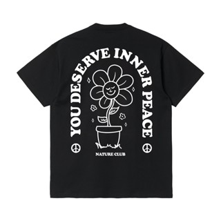 เสื้อยืดผ้าฝ้ายพิมพ์ลายLivefolk - Growth Black T-Shirt