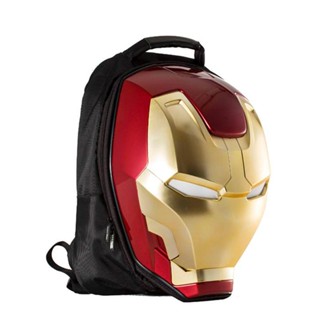 กระเป๋าเป้สะพายหลัง กระเป๋านักเรียน พิมพ์ลาย Iron Man 3 มิติ แบบเรืองแสง สไตล์ยุโรป และอเมริกา สําหรับผู้ชาย และผู้หญิง