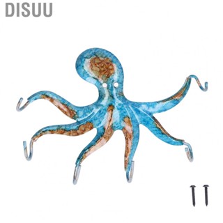 Disuu Cast Iron Octopus Wall Hook  Unique Shape Space Saving Octopus Wall Hook Multi Purpose  for Bedroom for Bathroom for Kitchen for Balcony