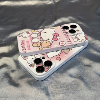 เคสโทรศัพท์มือถือแบบแข็ง ลายคิตตี้ สําหรับ Iphone 11promax 8plus xsmax 12pro 14promax 14plus 13promax 12 11 7 8xsxr