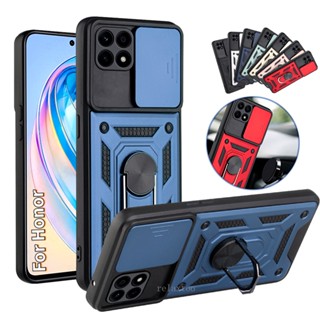 เคสโทรศัพท์มือถือแบบแข็ง กันกระแทก พร้อมแหวนขาตั้ง สําหรับ Huawei Honor X8A X8 A X9 5G 4G HonorX8a HonorX9 2023