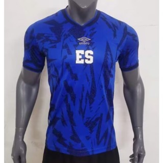 เสื้อกีฬาแขนสั้น ลายทีมชาติฟุตบอล El Salvador ทีมเหย้า และทีมเยือน 23-24 ไซส์ S-XXL ชุดเหย้า สําหรับผู้ชาย