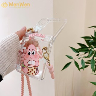 Wenwen เคสโทรศัพท์มือถือ แบบฝาพับ ลายสพันจ์บ็อบ สแควร์แพนท์ แพทริกสตาร์ แฟชั่น สามชิ้น สําหรับ OPPO Find N2