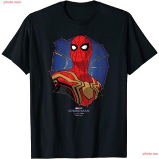 เสื้อยืดแขนสั้นสไปเดอร์แมน เสื้อยืดผู้ชาย เสื้อยืดSpider-Man Marvel Spider-Man No Way Home Spider Hero Portrait T-Shirt