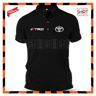 เสื้อยืดโปโล ผ้าฝ้าย พิมพ์ลายโลโก้ Toyota Racing Development TRD VIOS Baju Lelaki พรีเมี่ยม