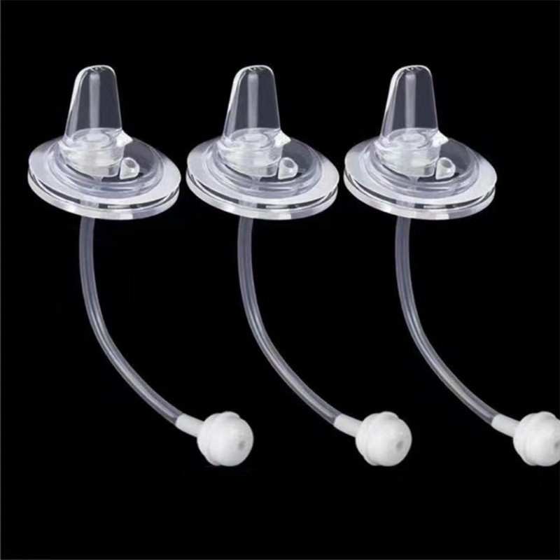 Duckbill Straw Gravity Ball Integrated Universal Wide Mouth Baby Bottle Accessories Replacement Head to Duckbill เรียนรู้การดื่มถ้วย