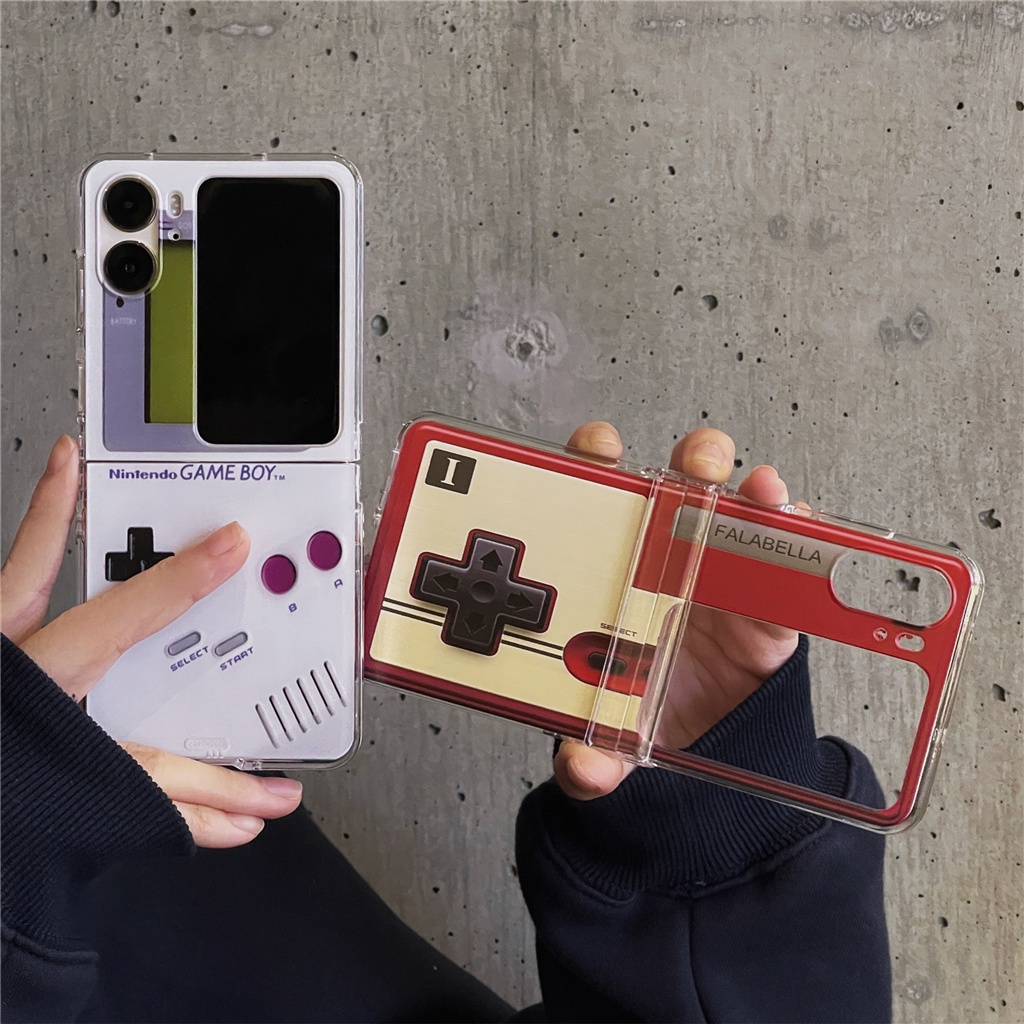 เคสโทรศัพท์มือถือ ฝาพับ กันกระแทก ลายเกมคอนโซลน่ารัก สไตล์เกาหลีเรโทร สําหรับ OPPO Find N3 Flip findn2 Flip Find N2
