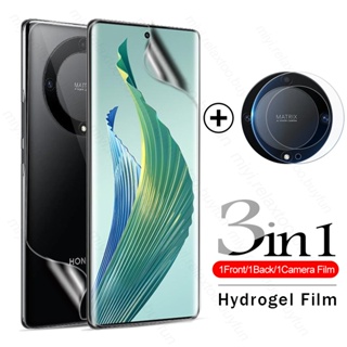 3To1 Camera Glass Soft Hydrogel Film Back Front Screen Protector For Honor Magic5 Lite 5 Light Magic 5Lite 5G Not Tempered Glass