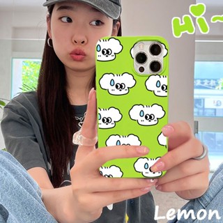 【 Lemon 】เคสโทรศัพท์มือถือนิ่ม ลายลูกสุนัขน่ารัก เนื้อเงา สีเขียวเจลลี่ สําหรับ iPhone 7 8 7plus 8plus 11 12 X XS XR XSMAX 11promax 12promax 12promax 13 13promax 13promax 13 13promax