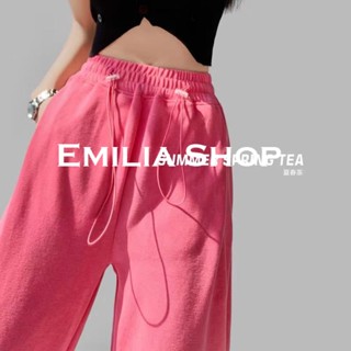 EMILIA SHOP กางเกงขายาว กางเกงเอวสูง สไตล์เกาหลี 2023 ใหม่ A23L0EI 0403