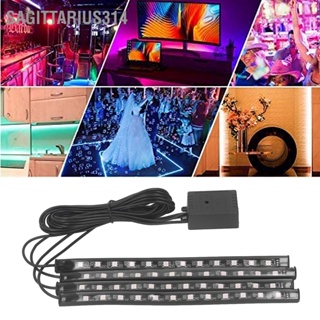 Sagittarius314 ไฟ RGB 8 สี 48 LEDs แถบไฟควบคุมเสียงสำหรับไฟตกแต่งงานปาร์ตี้ DC5‑12V