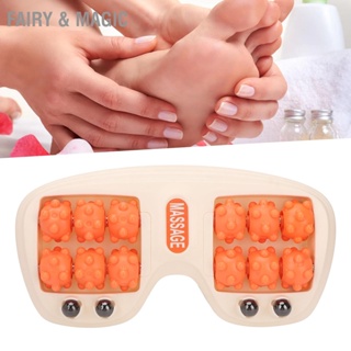 Fairy &amp; Magic เครื่องนวดลูกกลิ้งเท้าคู่สำหรับ Plantar Fasciitis Relief Acupressure Deep Relaxation Massage Tool Orange