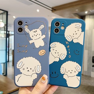 Hnbm5 เคสป้องกันโทรศัพท์มือถือซิลิโคน ลายสุนัข สีขาว สําหรับ Apple Iphone 14pro 12 XS 14plus 13 11