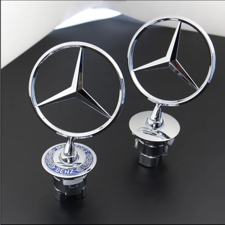 【พร้อมส่ง】ป้ายโลโก้โลหะ ติดฝากระโปรงหน้ารถยนต์ อุปกรณ์เสริม สําหรับ Mercedes Benz Logo W204 W210 W220 W212 C180 C200