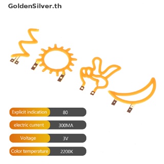 Goldensilver หลอดไฟไดโอด LED 3V ยืดหยุ่น ลายตัวอักษร Love สีเงิน สําหรับตกแต่งปาร์ตี้คริสต์มาส DIY TH