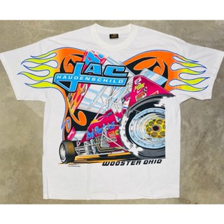เสื้อยืดลําลอง แขนสั้น พิมพ์ลาย Jac Haudenschild “The Wild Child” Roth Motorsports AOP Sprint สไตล์วินเทจ 2001 สําหรับเด็ก - 2XL