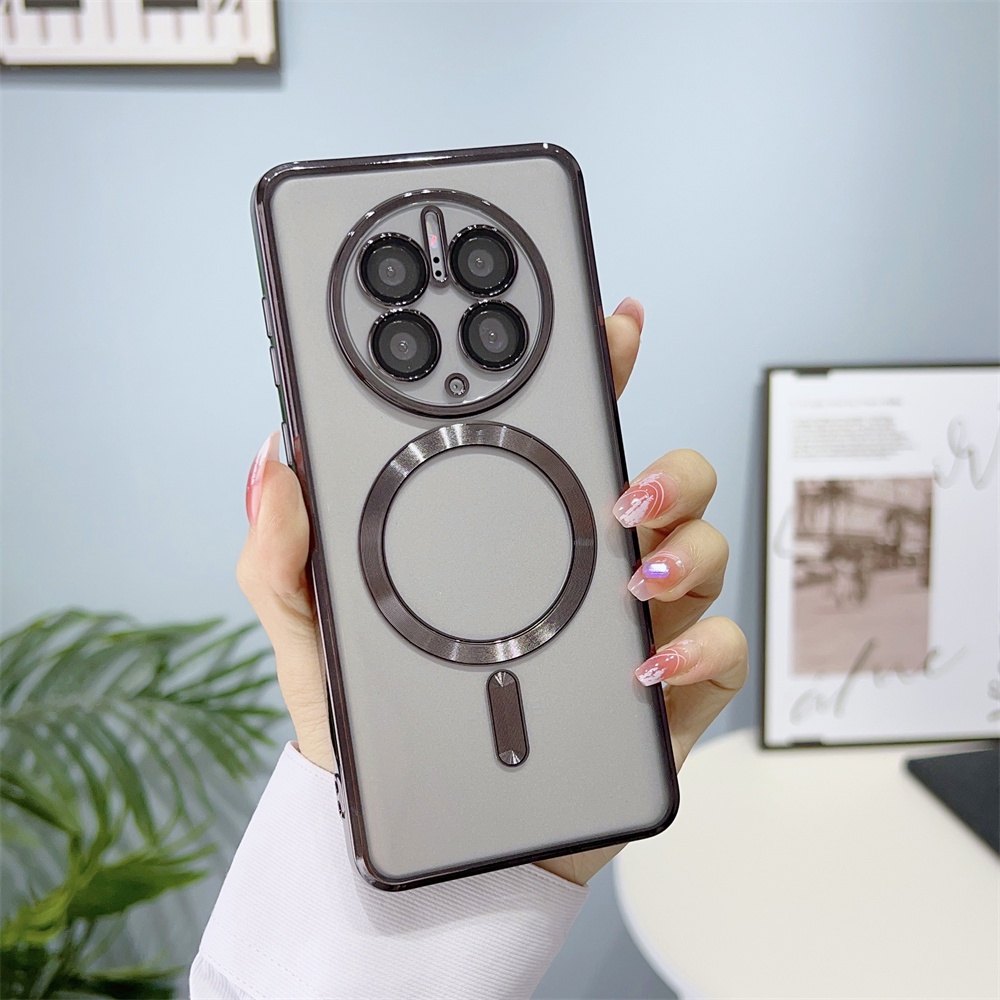 เคสโทรศัพท์มือถือ TPU แบบแม่เหล็กไร้สาย สําหรับ Huawei Mate 20 30 40 50 Pro Huawei P30 40 50 T09