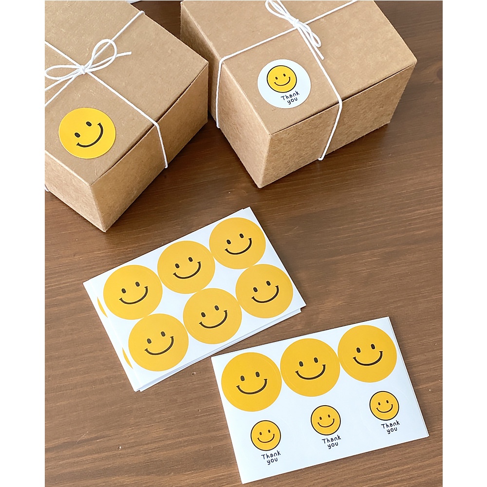 A655 สติกเกอร์หน้ายิ้ม สติกเกอร์ DIY พร้อมส่งในไทย(สติกX'mas-6ดวง)