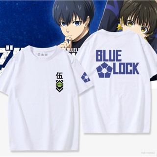 เสื้อยืดแขนสั้นลําลอง พิมพ์ลายกราฟฟิค Jason Blue Lock Yoichi แฟชั่นคู่รัก สไตล์ฮาราจูกุ สําหรับผู้ชาย และผู้หญิง