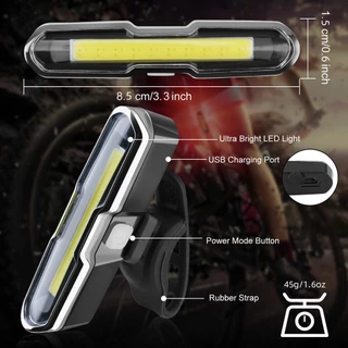 X-tiger ไฟท้ายจักรยาน LED IPX4 สว่างมาก 5 โหมด ชาร์จ USB กันน้ํา