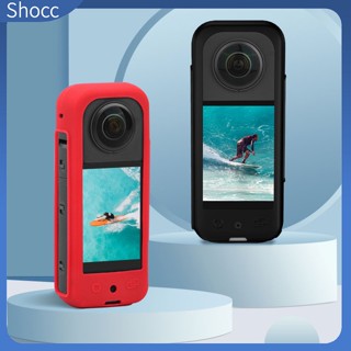 Shocc เคสซิลิโคน ป้องกันเลนส์ กันตก อุปกรณ์เสริม สําหรับกล้องพาโนรามา Insta360 X3