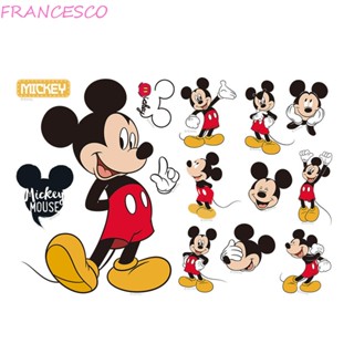 Francesco Diy สติ๊กเกอร์ติดผนังการ์ตูนมิกกี้มินนี่กันน้ําแกะออกได้