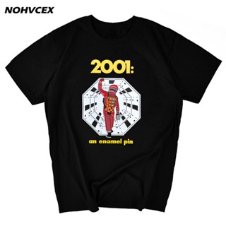 2001 A Space Odyssey Summer Print T-shirt Cotton Men T Shirt Tops Tee เสื้อยืดคอกลม