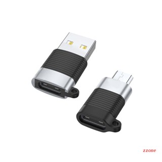 Zzz อะแดปเตอร์แปลงสายเคเบิ้ล Type-C เป็น Type-C Micro USB ชาร์จเร็ว สําหรับโทรศัพท์มือถือ แล็ปท็อป