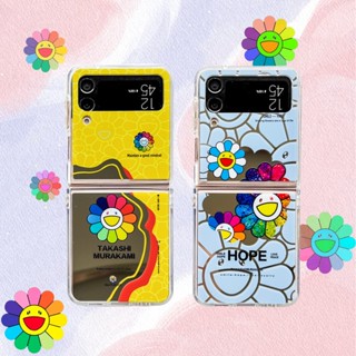 เคสโทรศัพท์มือถือ PC แข็ง กันกระแทก ลายดอกทานตะวันน่ารัก สร้างสรรค์ สําหรับ Samsung Galaxy Z Flip 4 5G Z Flip 3