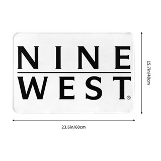 ใหม่ พรมเช็ดเท้า ผ้าสักหลาด ลายโลโก้ Nine West กันลื่น ดูดซับน้ําได้ดี แห้งเร็ว 16x24 นิ้ว สําหรับห้องน้ํา ห้องนั่งเล่น โซฟา ห้องนอน พร้อมส่ง