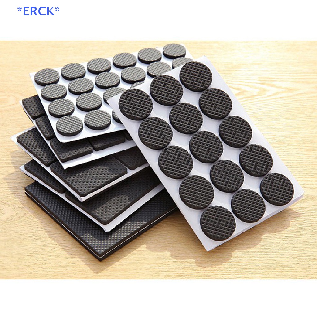 Erck> ใหม่ แผ่นรองขาโต๊ะ เก้าอี้ เฟอร์นิเจอร์ มีกาวในตัว 48 ชิ้น