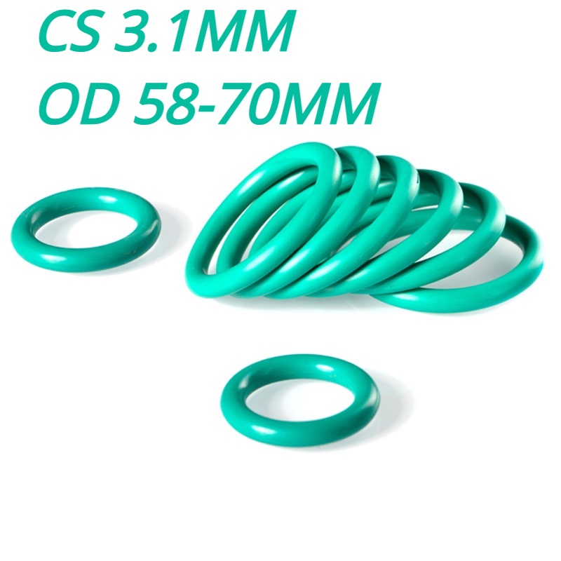 ปะเก็นโอริงโอริงโอริงฟลูออรีนสีเขียว FKM OD58-70 * CS3.1 มม.